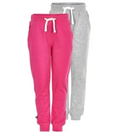 Minymo Mädchen Sweatpants Pink/hellgrau Im 2er Pack Jogginghose