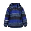 Minymo Winterjacke Placid Blue Gestreift Doppelzipper