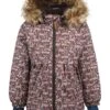 Minymo Mädchen Winterjacke Blümchen Wasserdicht