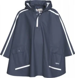 Playshoes Kinder Regencape Marine Extra Lang Regenponcho