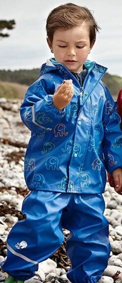 CeLaVi Kinder Regenset 2 Teiler Mit Bunten Elefanten