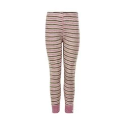 Celavi Mädchen Leggings Rosa/natur Geringelt Wonder Wollies Merinwolle