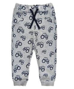 MeToo Kinder Traktor Hose Sweat Pants Jogginghose Hellgrau