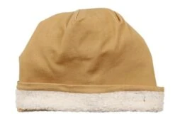 Walkiddy Beanie Wintermütze Gefüttert Uni Biobaumwolle GOTS -Kinderbekleidungsgeschäft walkiddy beanie mineral yellow 3 1280x1280