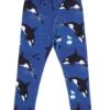 Walkiddy Leggings Orcas Meerblau Biobaumwolle