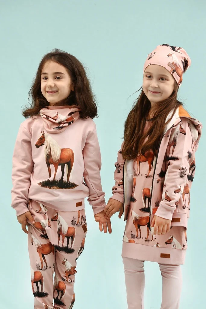 Walkiddy Leggings Beauty Horses Rosa Biobaumwolle 2 Walkiddy Leggings Beauty Horses Rosa Biobaumwolle – Bild 2