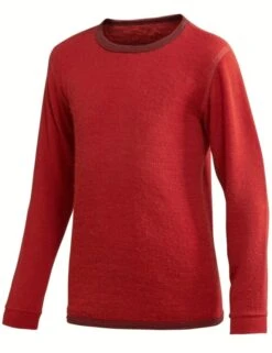 Woolpower Kinder Funktionsshirt Wolle Ziegelrot Unterhemd Crewneck 200